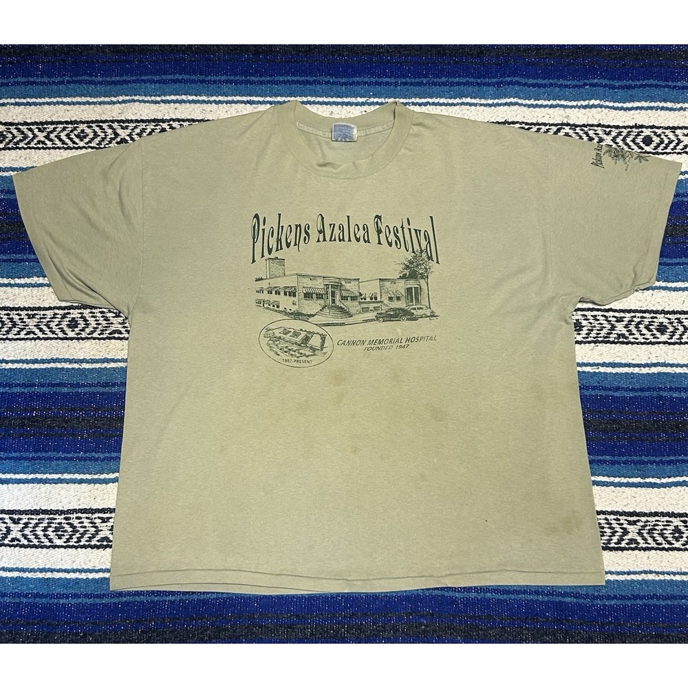 Vtg Pickens Azalea Festival Cannon Memorial Hospital T Shirt 2XL Single Stitch